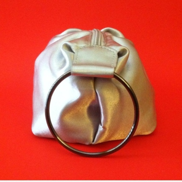 Satin Metallic Grey Mini Bag - Picture 2 of 3